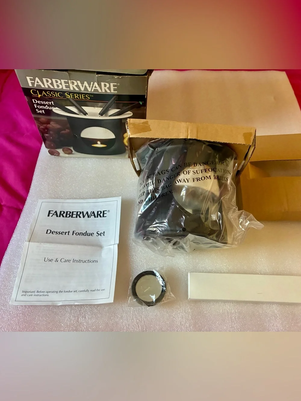 Farberware White & Black Packaging Box Interior with Barcode